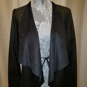 ZARA - Black Light Leather Blazer - Size Small